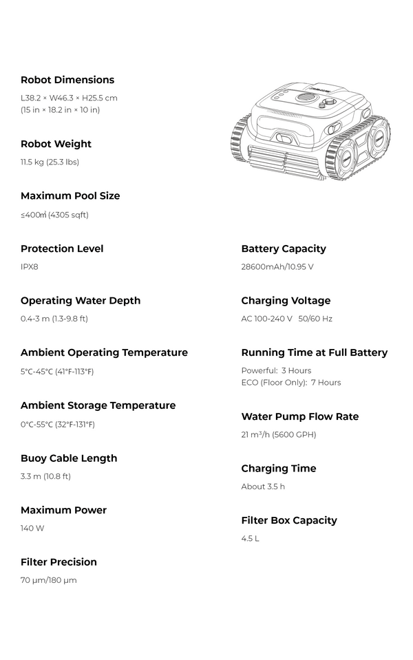 Sublue BN Pro Robotic Pool Cleaner