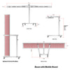 Diagram and measurements of red light light therapy device with stand.